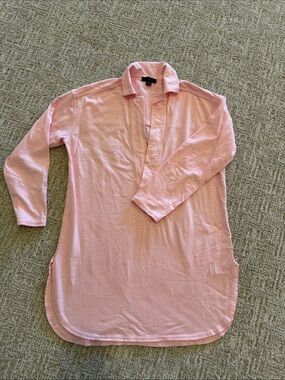 J Crew Pink Long-Sleeve Beach Tunic